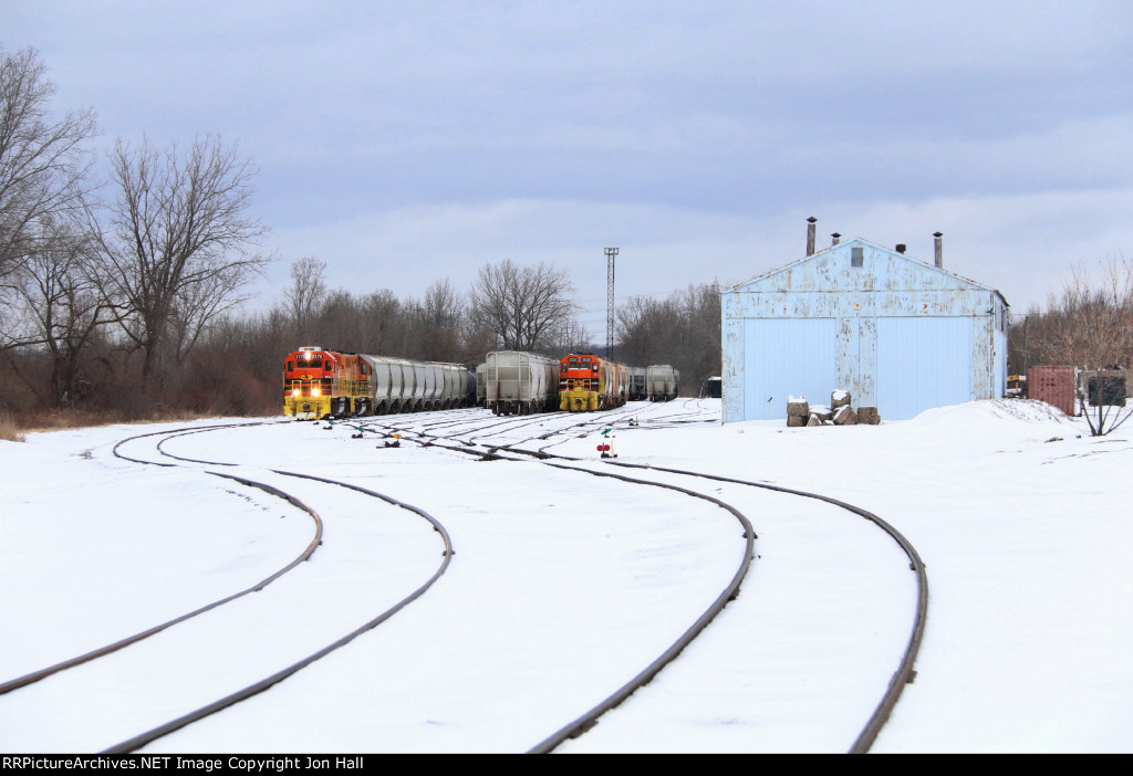 2170 & 2019 pull down to the south end of the yard to tie down